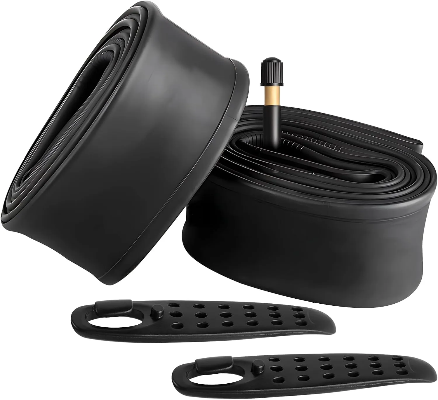 2 Pack of 26 Inch Bike Tube 26x2.125 26x2.20 26x2.25 26x2.30 26x2.35 26x2.40 Heavy Duty Bicycle Tube with 2 Tire Levers, 48mm Schrader Valve Premium Quality Butyl Inner Tube