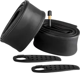2 Pack of 26 Inch Bike Tube 26x2.125 26x2.20 26x2.25 26x2.30 26x2.35 26x2.40 Heavy Duty Bicycle Tube with 2 Tire Levers, 48mm Schrader Valve Premium Quality Butyl Inner Tube