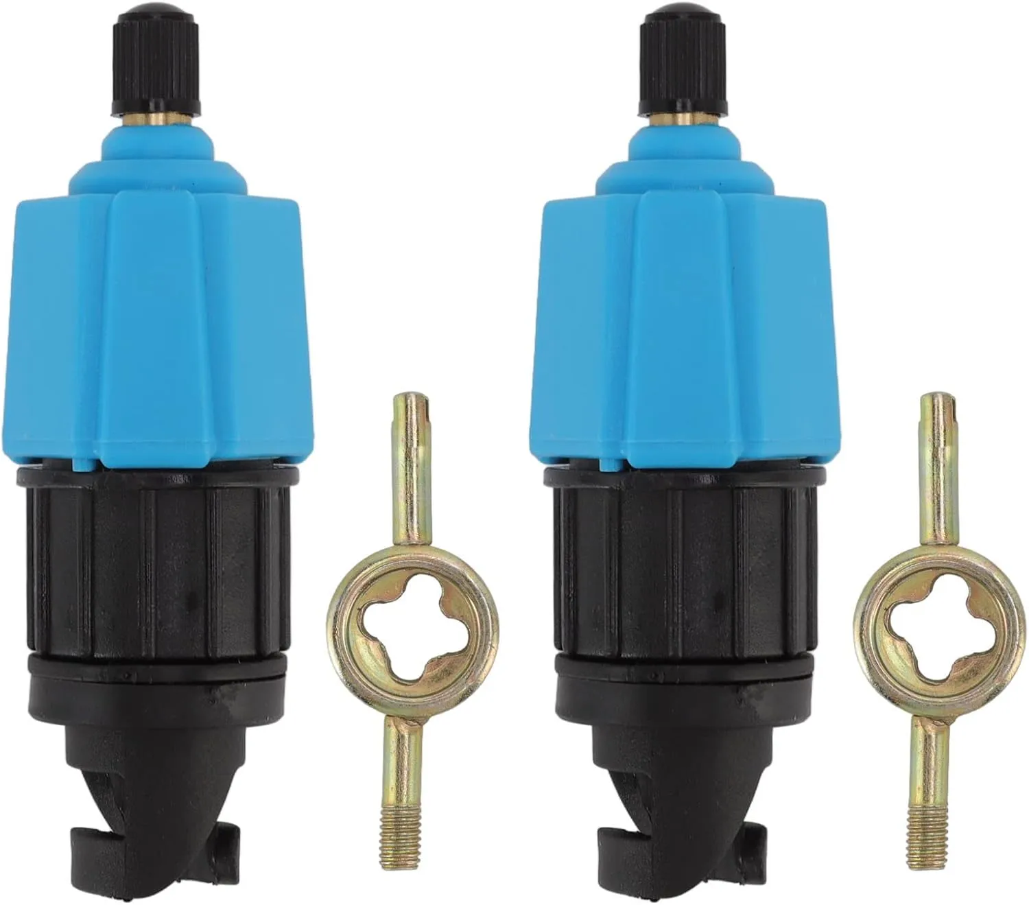 2 Sets of Surfboard Air Vae Nozzles Paddleboard Pump Adapter Replacement to Inflate Your Surfboard Or Boat(Blue)