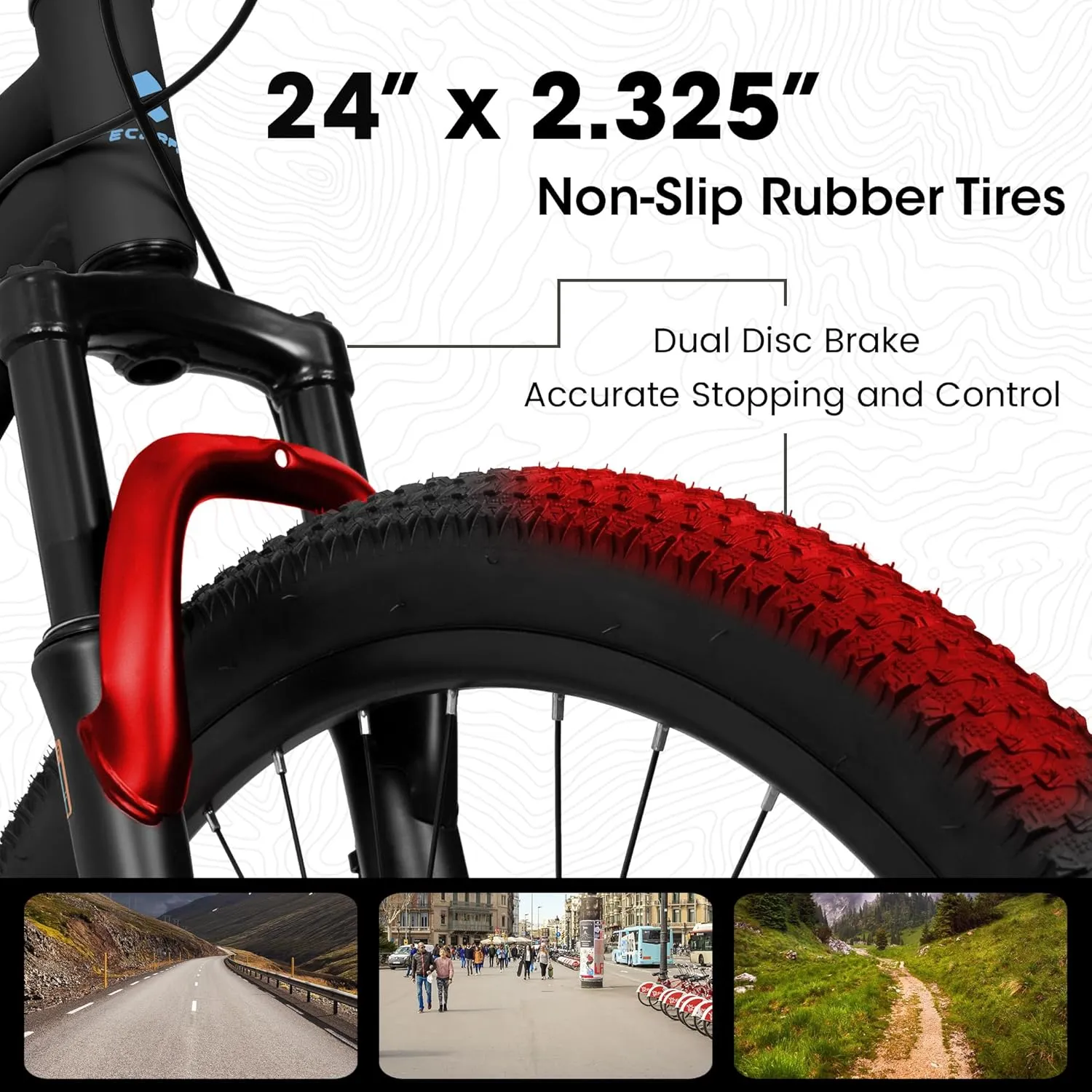 24/26/27.5 Inch Mountain Bike, Dual Full Suspension 21 Speed Womens Mens Mountain Bikes, Commuter Bike with Carbon Steel Frame and Dual Disc Brakes