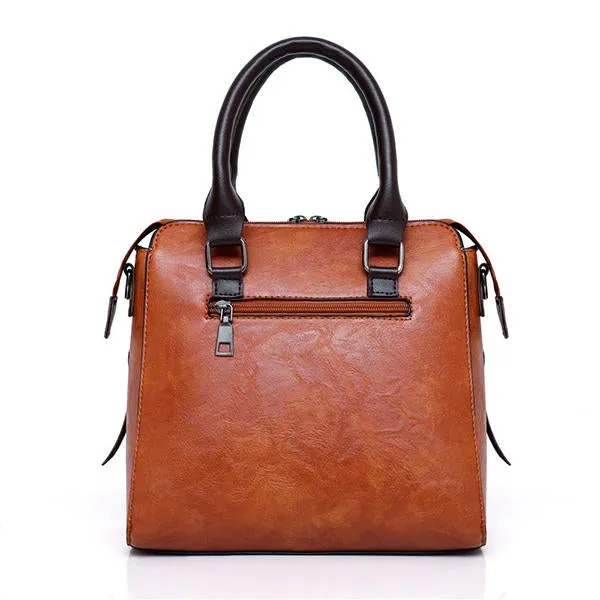 4 PCS Women Faux Leather Handbag Vintage Elegant Multi-function Crossbody Bag