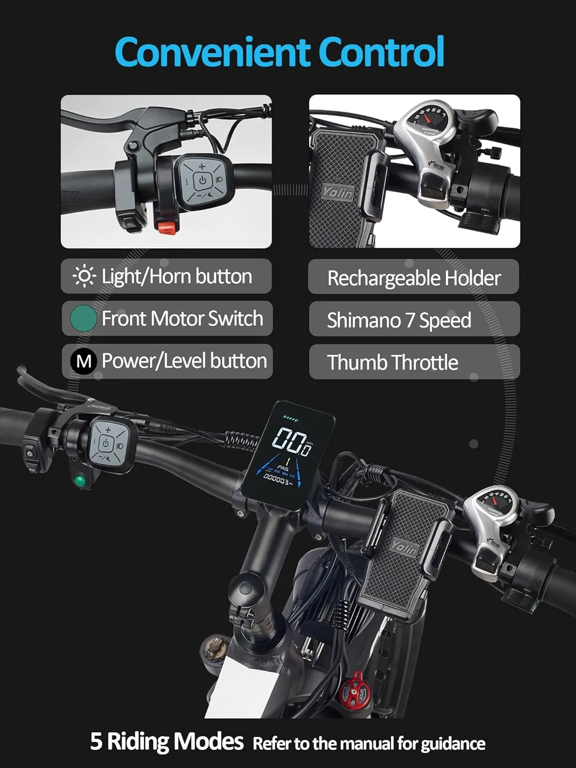 4000W Peak 5000W Dual Motor Electric Bike for Adults, 24/26 Inch, 52V 32AH, Up to 90Mile & 45MPH E-Bike Fat Tire Full Suspension Electric Bicycles, 7 Speed AWD Mountain Ebikes, Hydraulic Disc Brake