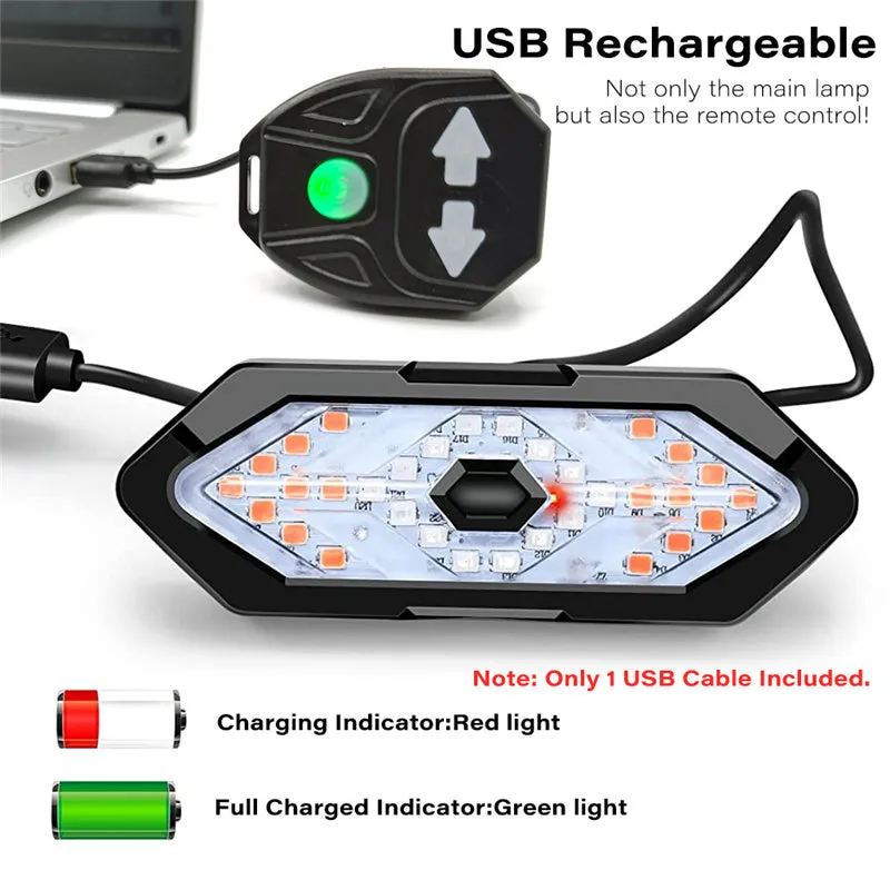 Bicycle Turn Signals Bike Tail Lights with Wireless Remote