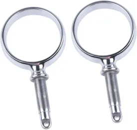 Boat Oar Locks, 2 Pcs 316 Stainless Steel 2 1/5 Dia Oarlock Sockets for Kayak Paddle, Large Canoe Paddle Holders for Small Boat Dinghy Canoe, Dinghy, Lifeboat, Jon Boat Kayak Accessories