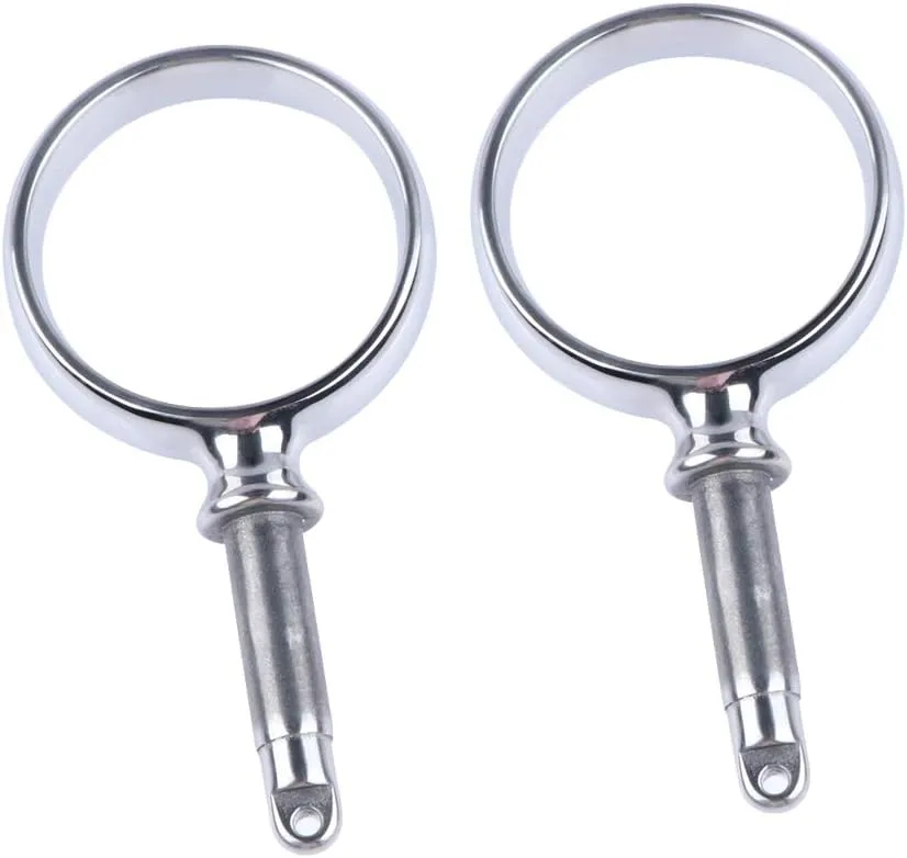 Boat Oar Locks, 2 Pcs 316 Stainless Steel 2 1/5 Dia Oarlock Sockets for Kayak Paddle, Large Canoe Paddle Holders for Small Boat Dinghy Canoe, Dinghy, Lifeboat, Jon Boat Kayak Accessories