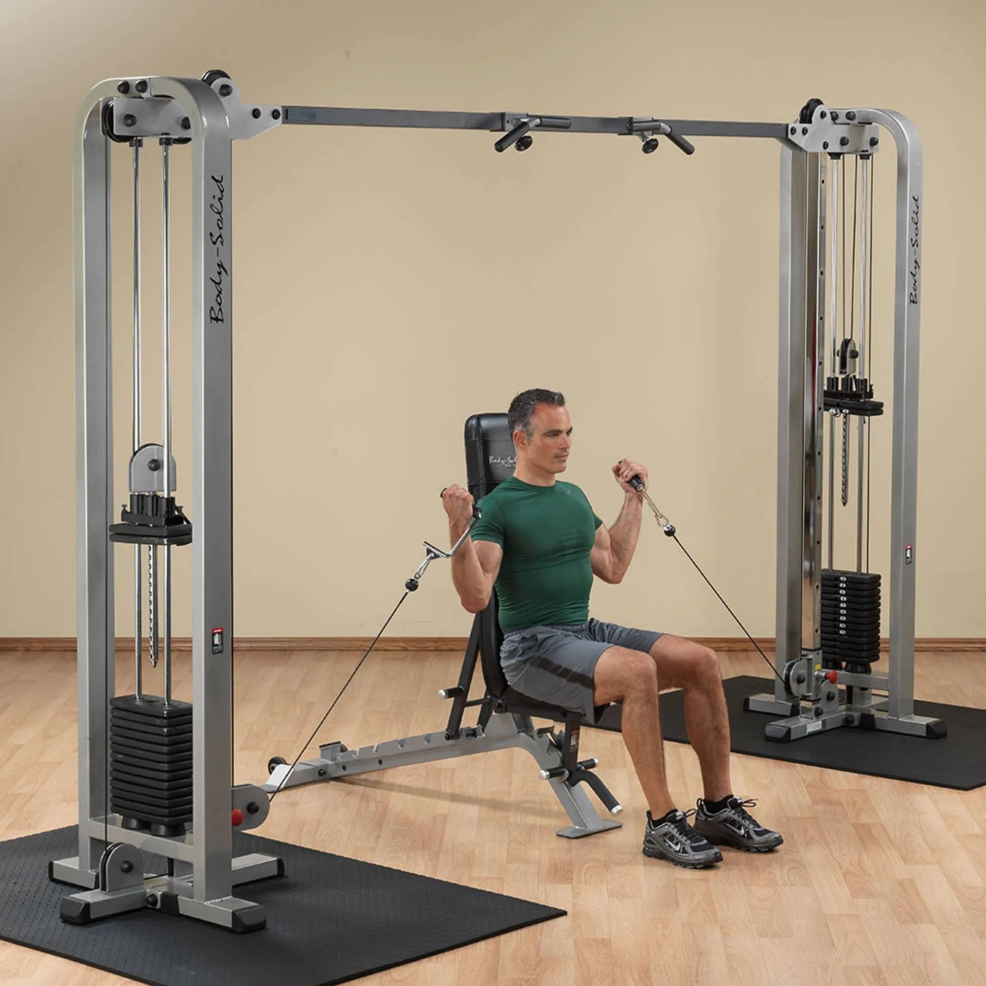 Body-Solid Pro ClubLine Cable Crossover by Body-Solid with Dual Stacks SCC1200G