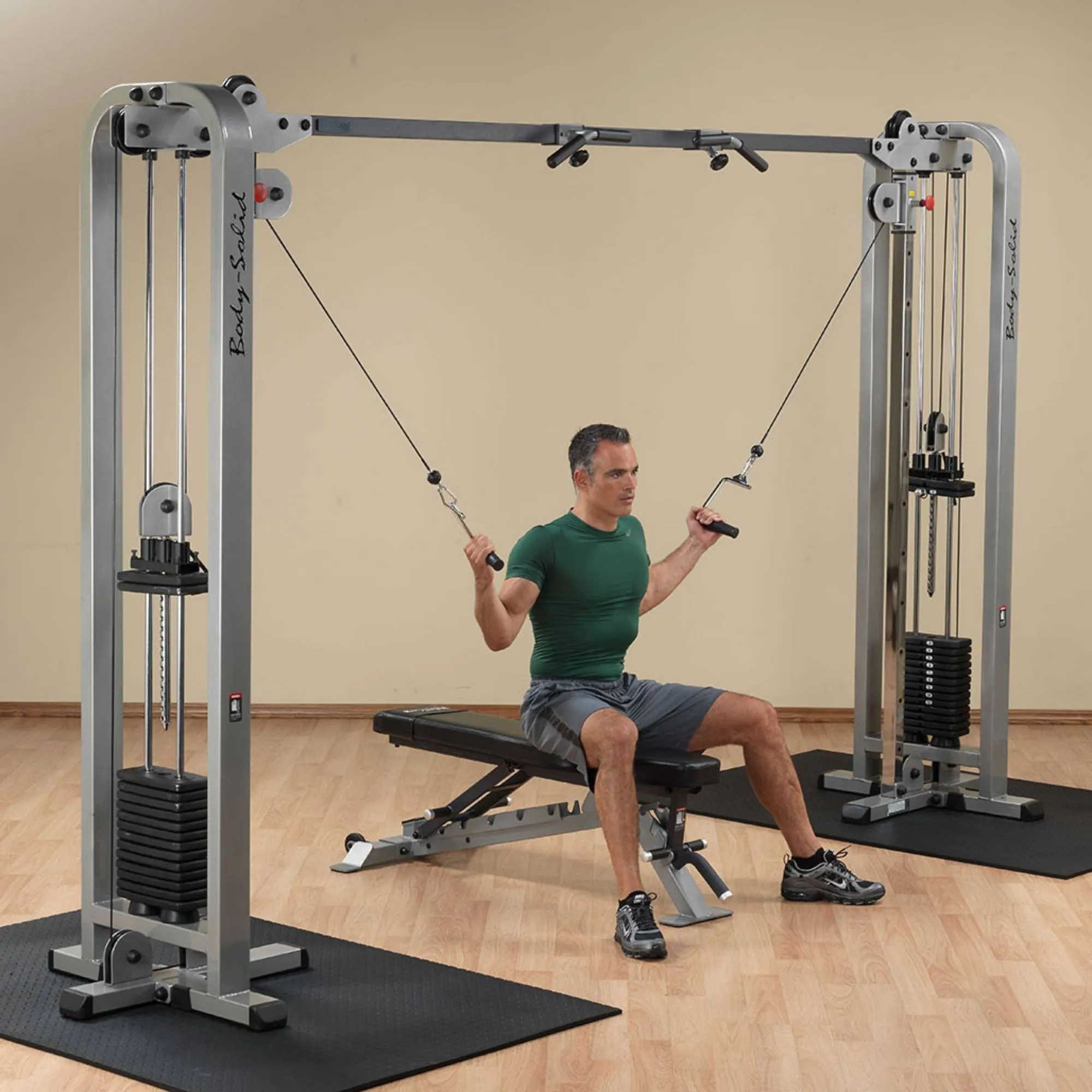 Body-Solid Pro ClubLine Cable Crossover by Body-Solid with Dual Stacks SCC1200G