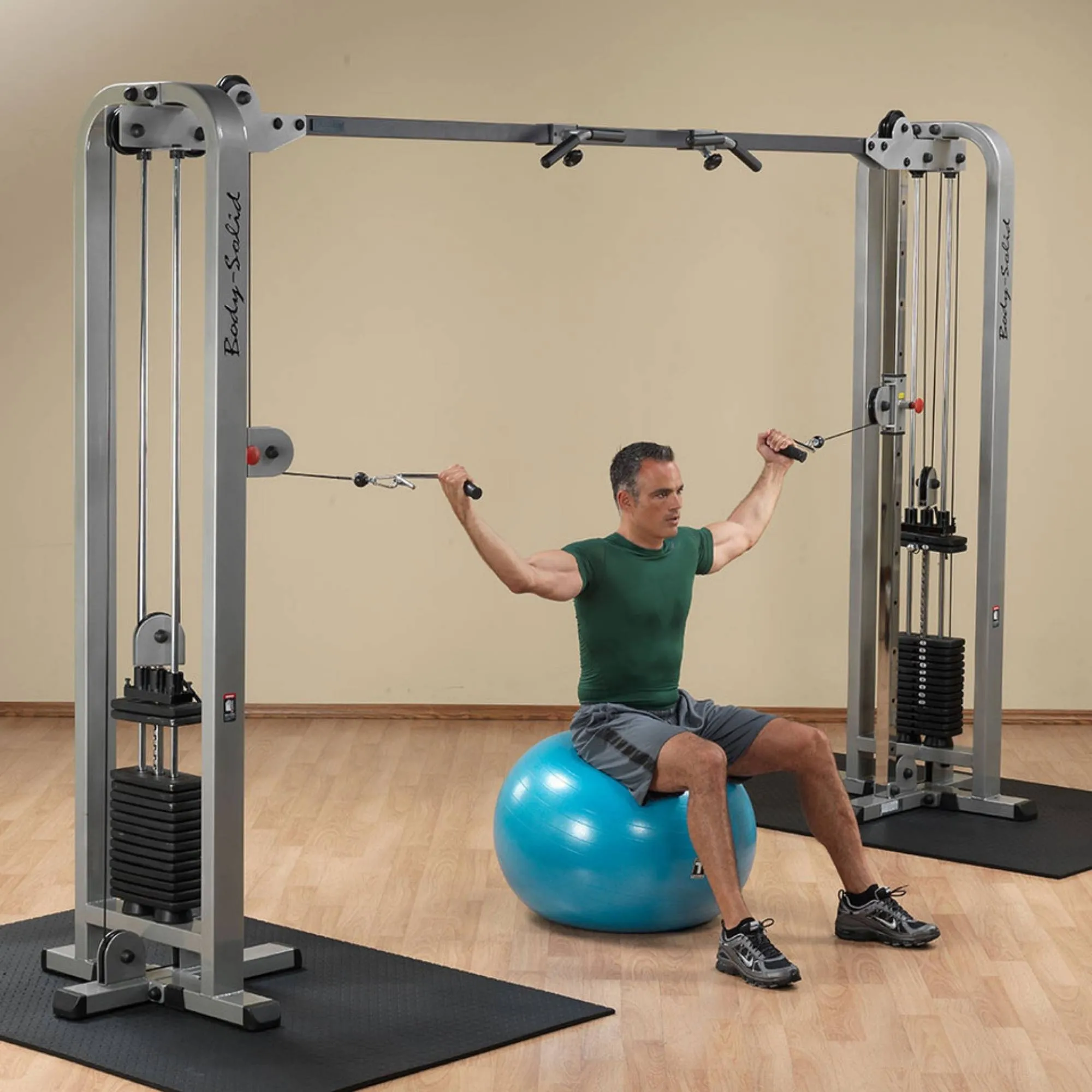 Body-Solid Pro ClubLine Cable Crossover by Body-Solid with Dual Stacks SCC1200G