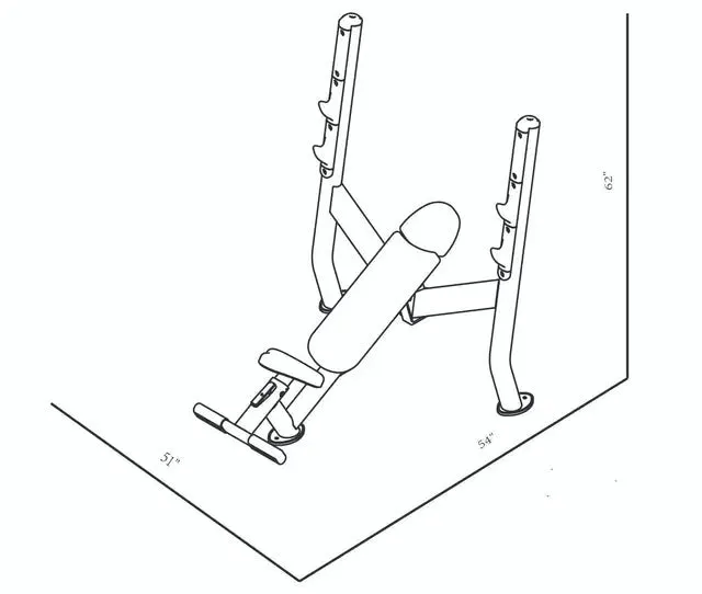 BodyKore Olympic Incline Press Rack (Silver) CF2152-S