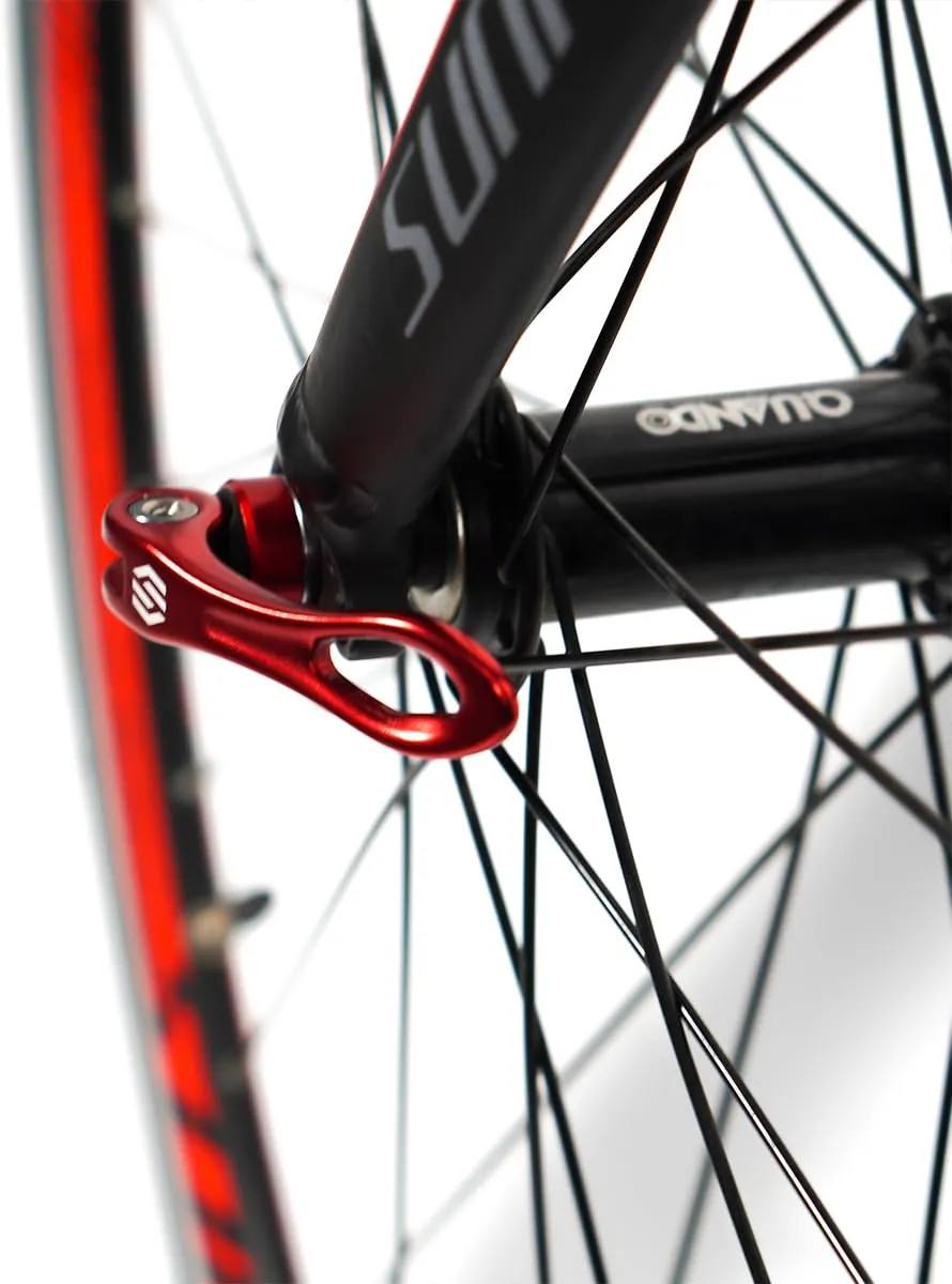 Chooee Quick Release Skewers Front & Rear Set for Mountain Bike or Road Bike (red/Black)