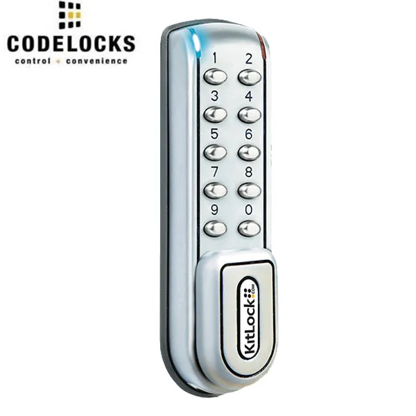 CodeLocks - KL1200 - Electronic KitLock - Heavy Duty Locker Lock - Optional Handing - Silver