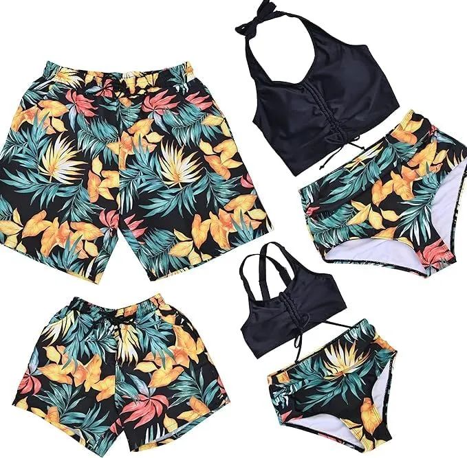 Couples Matching Swimsuit Family Matching Swimwears Dad and Me Matching Swiming Shorts