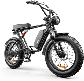Electric Bike for Adults, 1000W Ebike, Up to 30MPH & 65Miles Long Range, 48V/20Ah Removable Battery20Inch Fat Tire Mountain Electric Bicycle, 7-Speed with Full Suspension