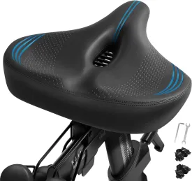 Extra Oversized Bike Seat Cushion for Peloton Bike & Bike , Comfort Bicycle Seat Replacement for Men Women, Wide Bike Saddle Compatible with Peloton Accessories, Exercise, Electric, Cruiser Bikes