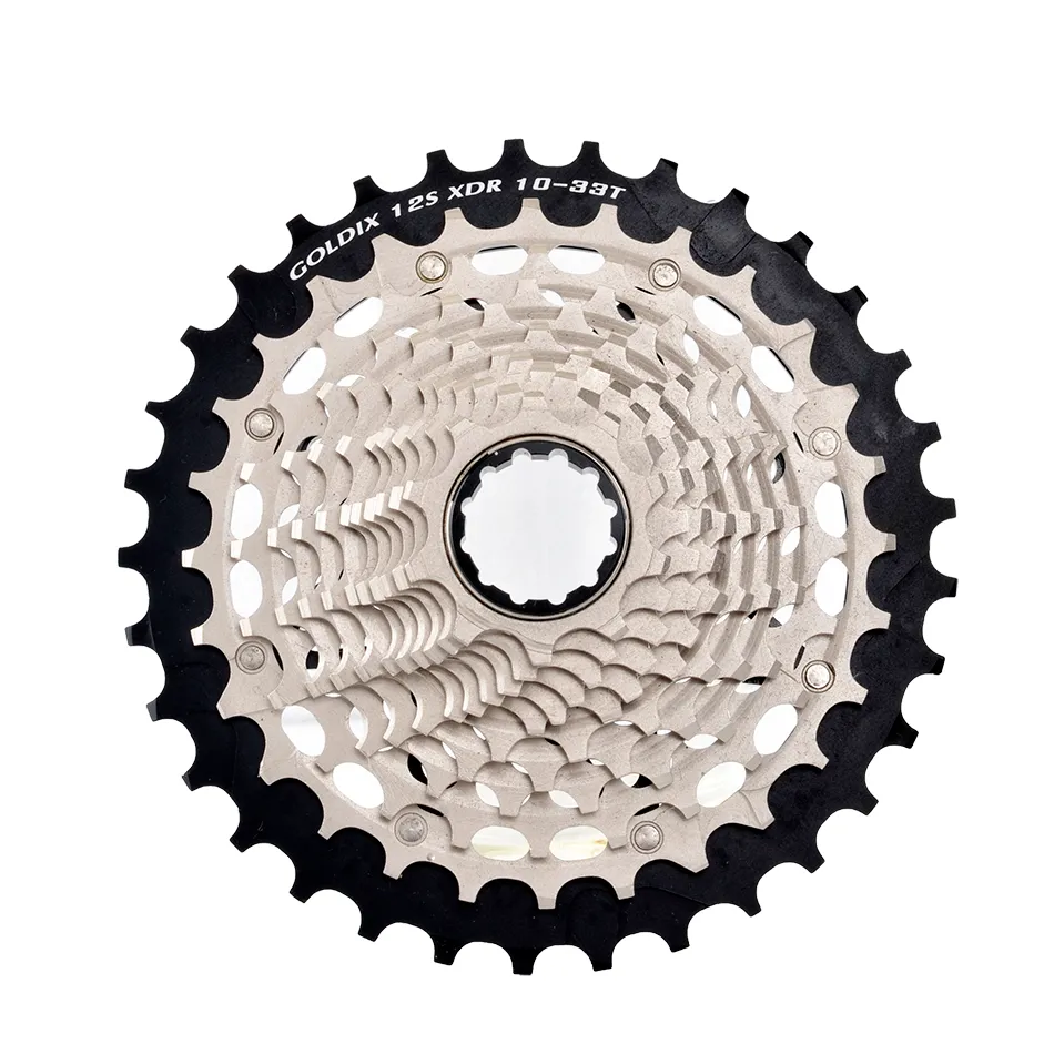 GOLDIX Ultralight XDR Bicycle Freewheel 10T-28T/10T-33T/10T-36T CNC Hollowout 12 Speed Bicycle Cassette for Road Bike and Gravel