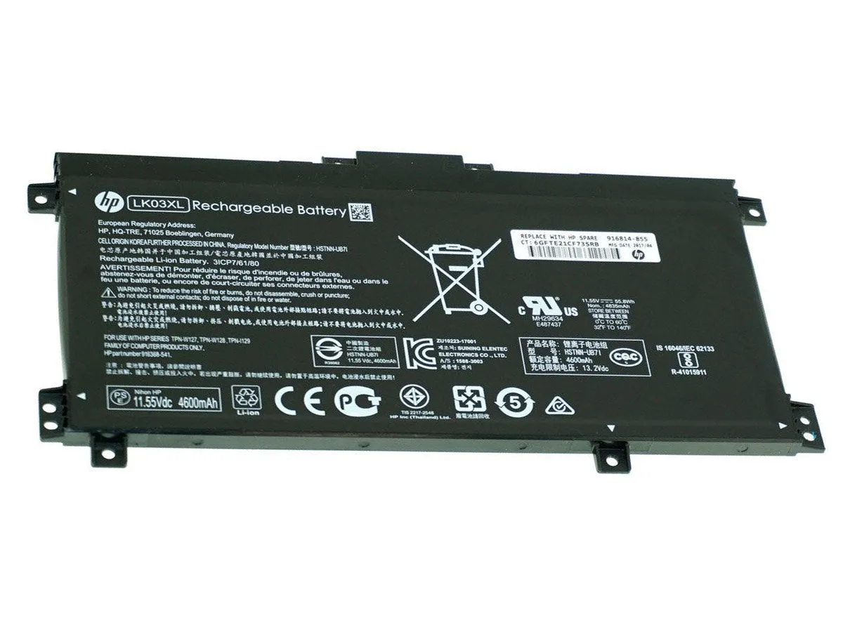 HP Envy X360 15-BP015TX 15-BP017TX 15- BP107TX Replacement Laptop Battery 916814-855 LK03XL
