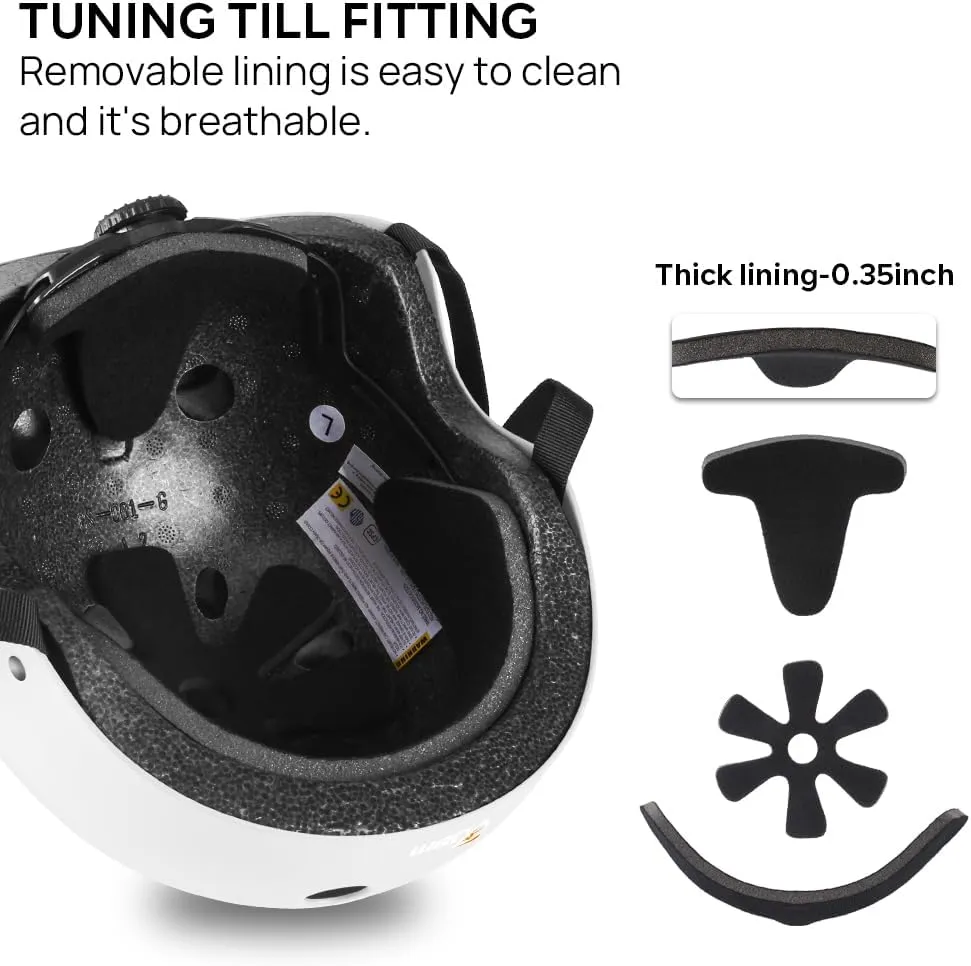 JBM Skateboard Helmet - Lightweight, Adjustable & Ventilated Helmet for Scooter, Roller Skate, Inline Skate