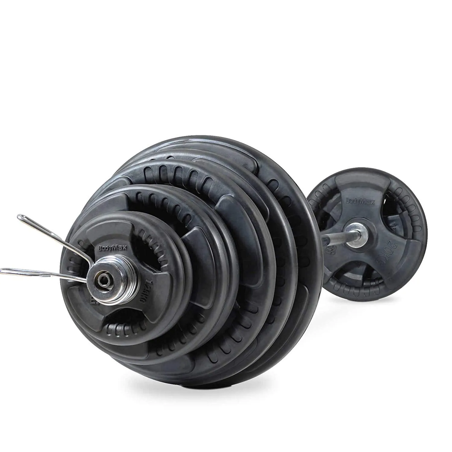 JX Fitness Commercial Bench Press with 50kg Olympic Barbell (with Curl Pad)