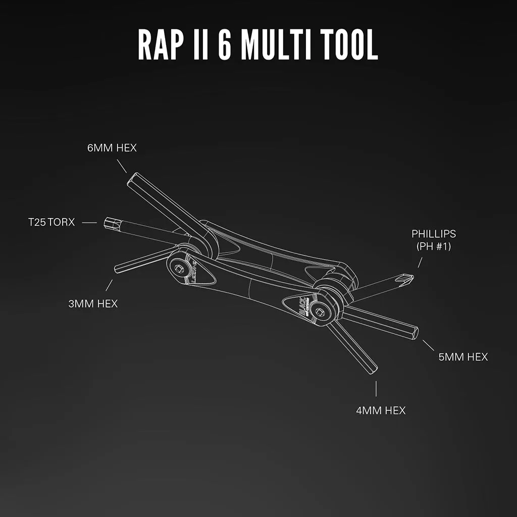 Lezyne Rap II Multitool - 6 Functions