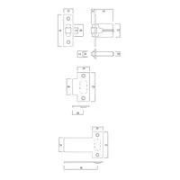 LOCKWOOD ROLLER BOLT 7580 HEAVY DUTY ADJUSTABLE CATCH LATCH SATIN CHROME