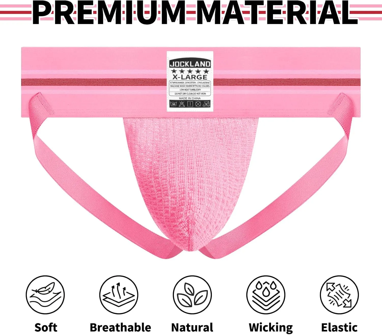 Men's Jock Strap, Wide Band Mesh Male Underwear Jockstrap Athletic Supporter for Gym Vasectomy