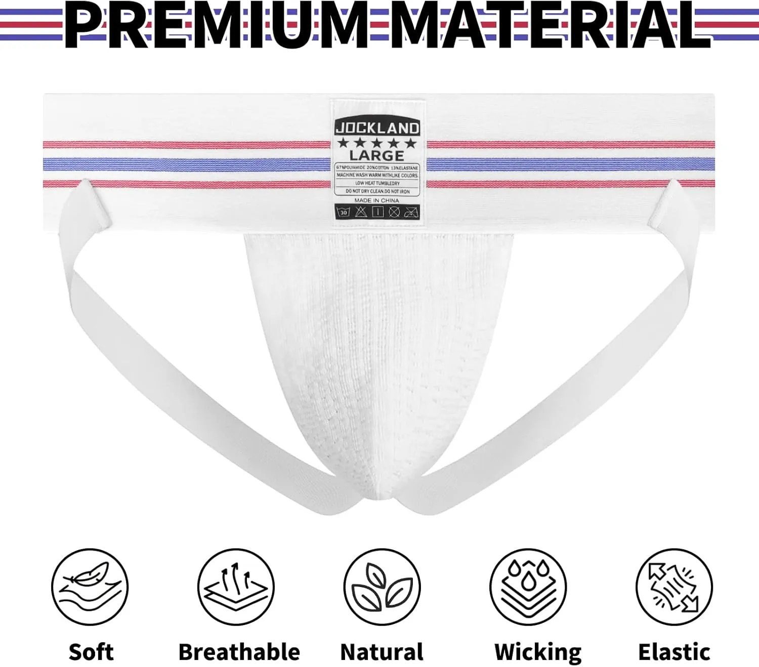 Men's Jock Strap, Wide Band Mesh Male Underwear Jockstrap Athletic Supporter for Gym Vasectomy