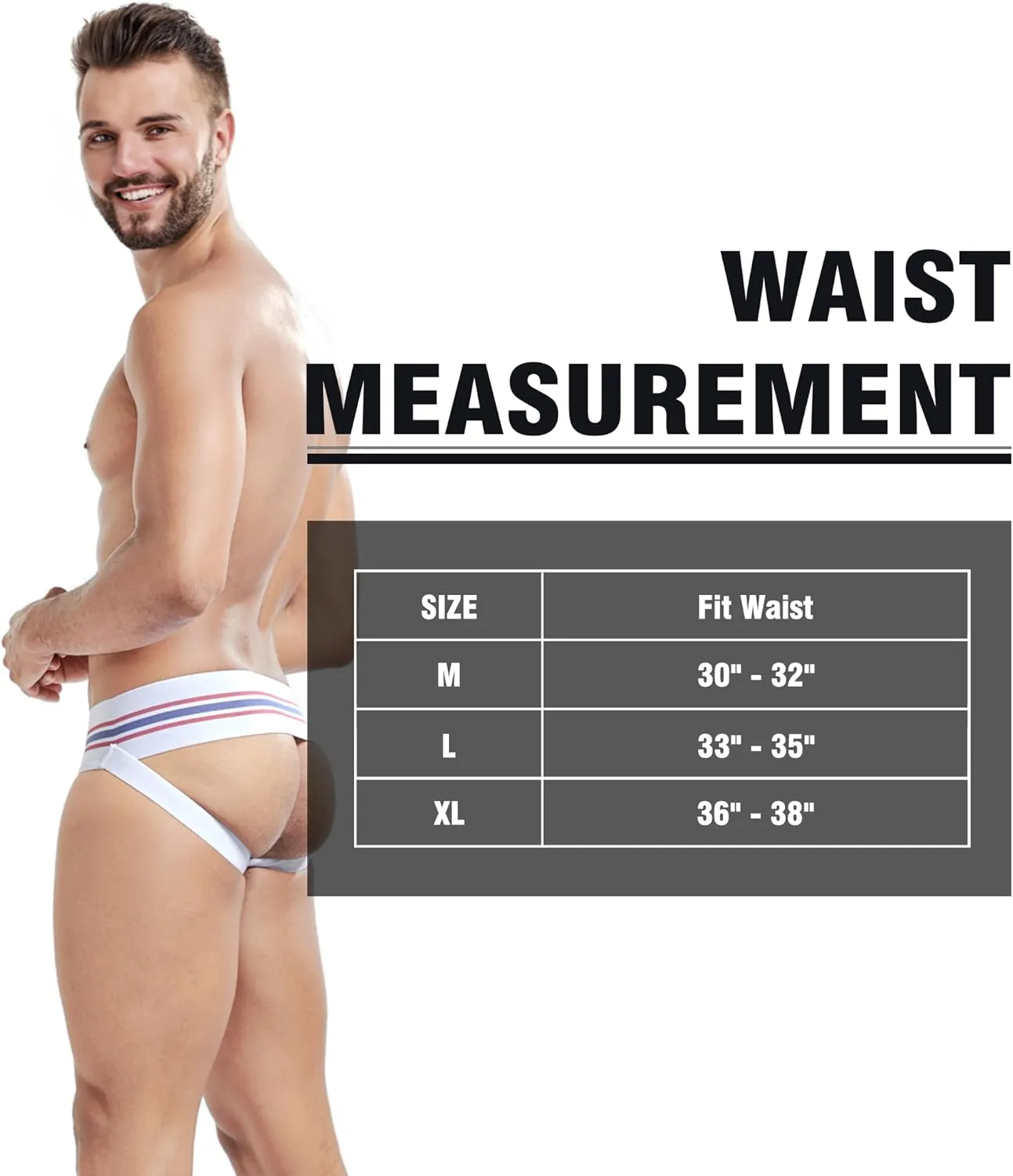 Men's Jock Strap, Wide Band Mesh Male Underwear Jockstrap Athletic Supporter for Gym Vasectomy