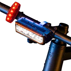 POSUGEAR LED Bike Lights for Night Riding, High Lumen Aluminum Alloy Bike Headlight and Taillight, IPX5 Waterproof USB Rechargeable Bicycle Light Set, Bike Light for Adults Road Mountain Cycling