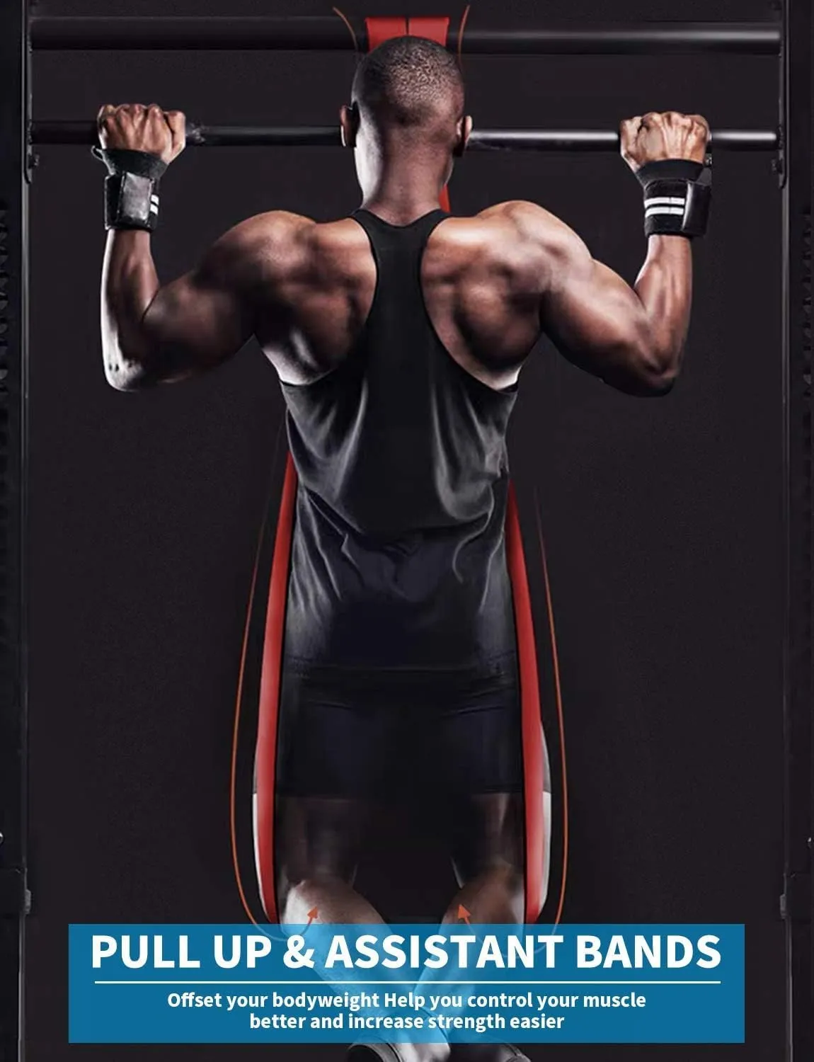 Pull Up Bands, Resistance Bands, Pull Up Assistance Bands Set for Men & Women, Exercise Workout Bands for Working Out, Body Stretching, Physical Therapy, Muscle Training