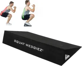 SquatWedgiez 20 Degree Slant Board for Knees Over Toes Training, Heel Elevated Squats,1000 Pound Weight Capacity, Anti-Slip Squat Wedge for ATG Split Squats, & Calf Stretching