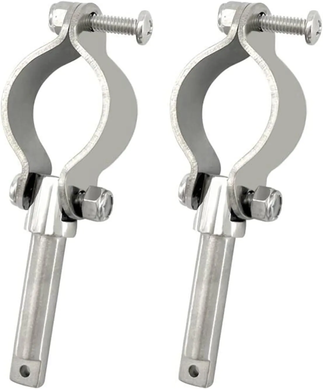 Stainless Steel Rowlock Side Mount Line Oarlock Socket for Marine Raft Kayak 2Pcs