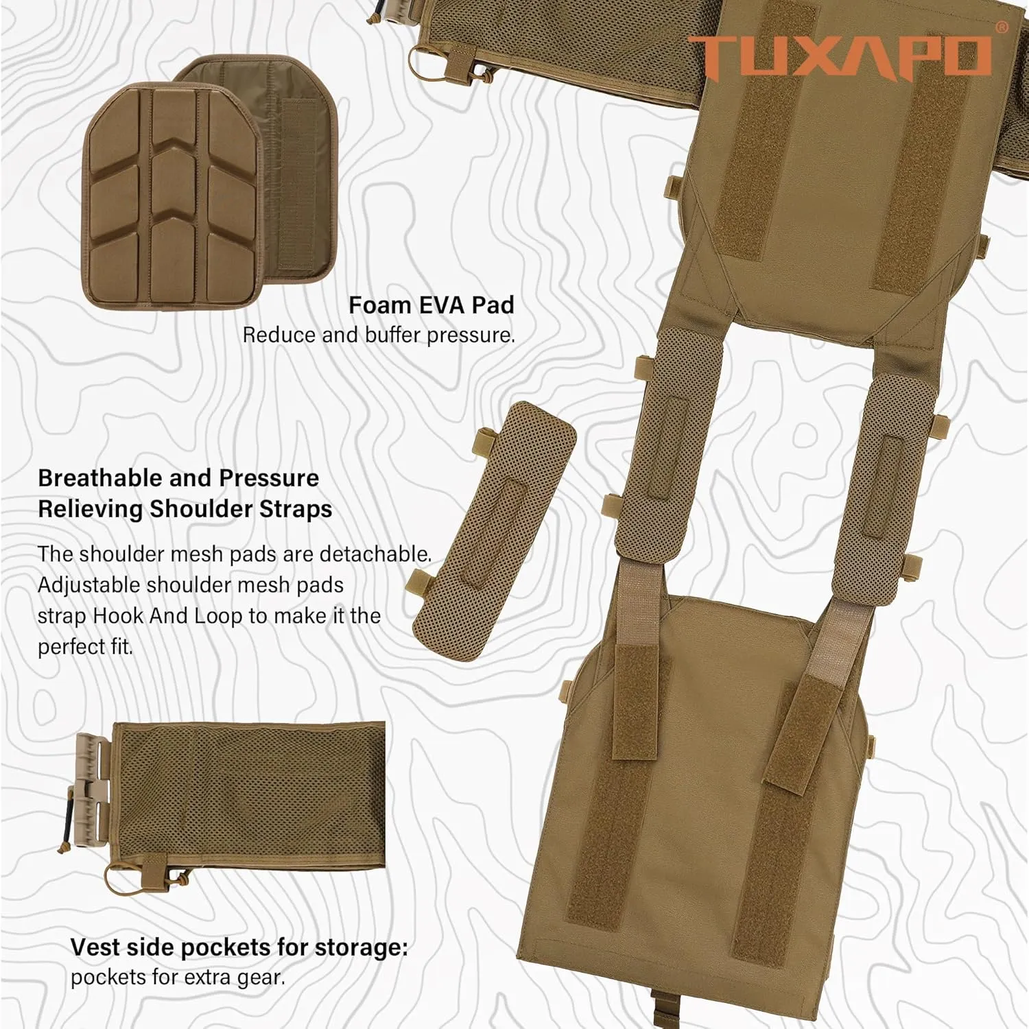 Tactical Molle Vests with Triple mag Pouch and Side Cummerbund Pouches, Quick Release Vests for Men