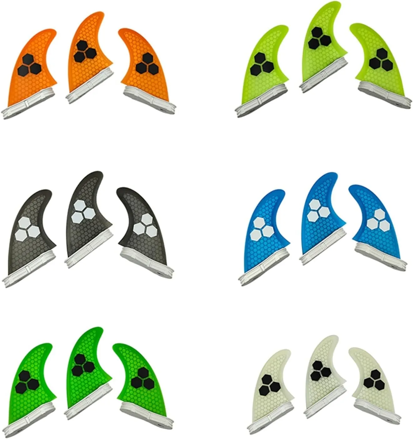 *This Well Rounded Template is Designed to Strike 2 Fins G7 Large Sup Board Fiberglass Honeycomb 3 Pcs/Set Prancha Stand Up Paddle Board Thruster Fin Sets (Color : Yellow L, Size : 1)