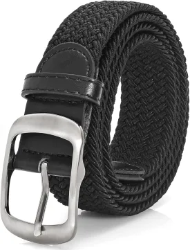 XZQTIVE Braided Belt Stretch Belt for Men and Women Multicolored Woven Golf Belt Elastic Jean Belts