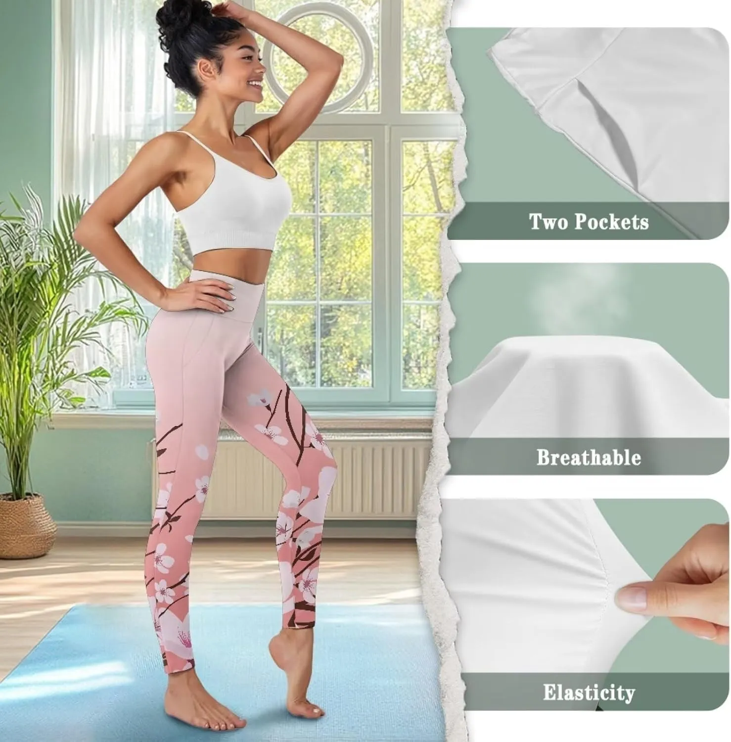YEXIATODO High Waisted Yoga Pants for Women Tummy Control Workout Leggings Bootleg Yoga Leggings