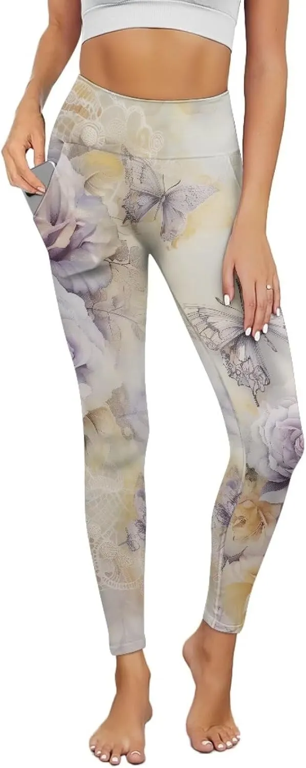 YEXIATODO High Waisted Yoga Pants for Women Tummy Control Workout Leggings Bootleg Yoga Leggings